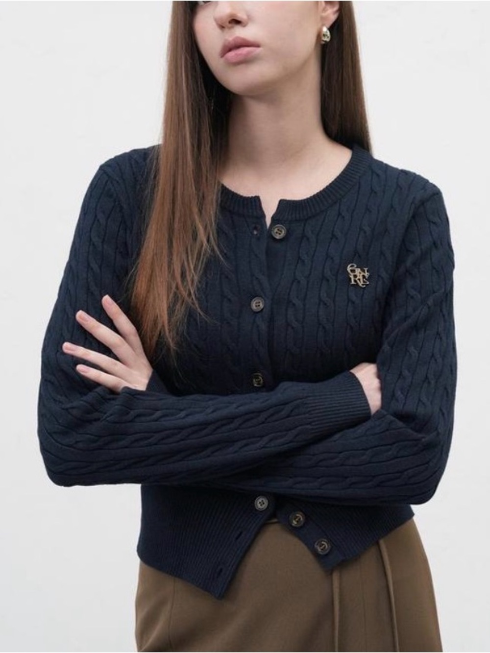 GNRL General Idea Signature Superfine Wool Cable Cardigan size S
